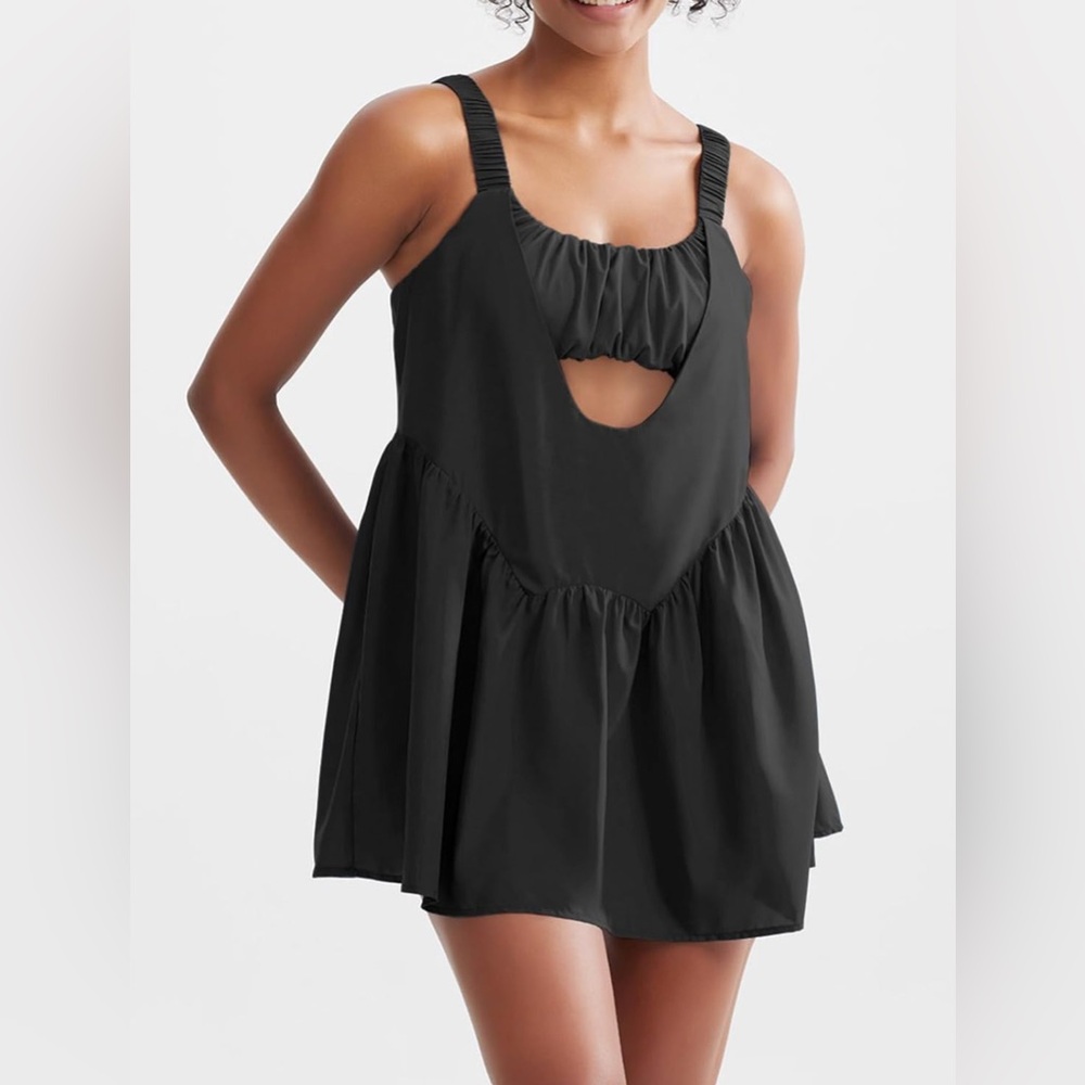 Sexyasasii Women Tennis Dress with Built inBra Casual Backless Golf Athletic